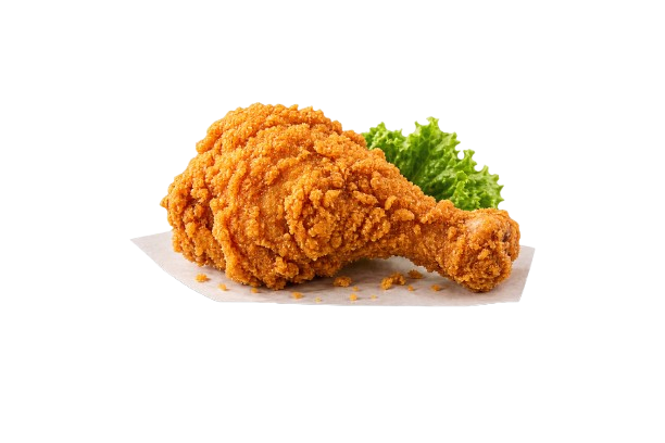 Crispy Fried Chicken with Lettuce Garnish