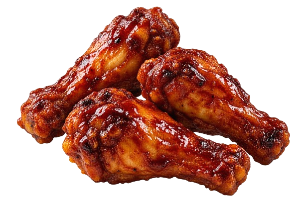 3 Glossy Barbecue Chicken Wings